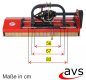 Preview: AVS Schlegelmulcher DP-A 155cm Mulcher mittelschwere Ausführung Mähwerk hydraulisch verschiebbar Profi rot