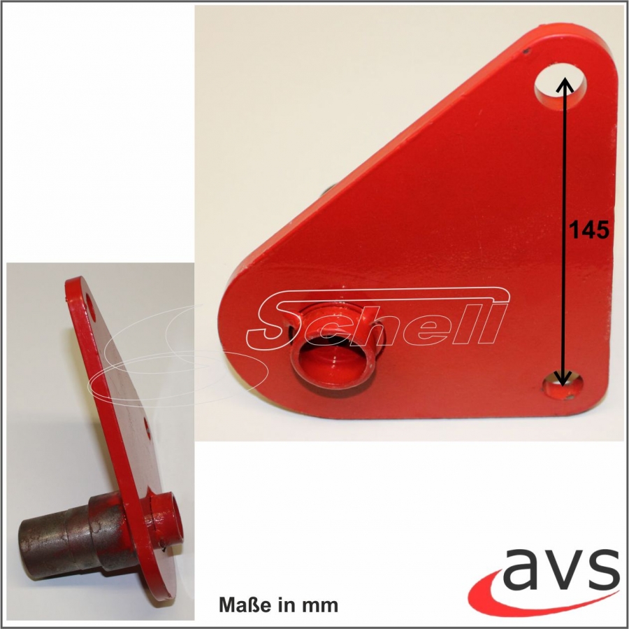 Halteplatte Nachlaufrolle Rechts zu Mulcher AG Serie Rot und weitere