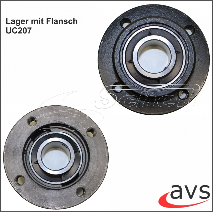 Flanschlager UC 207 mit Flansch zu Mulcher DP DPS und weitere