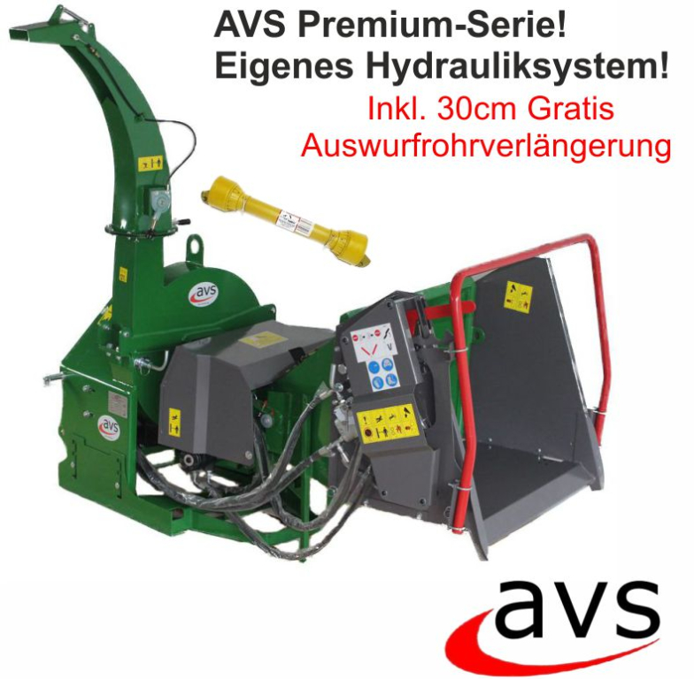 AVS Holzhäcksler BX-52RS Grün mit eigenem Hydrauliksystem Holzschredder Premium!