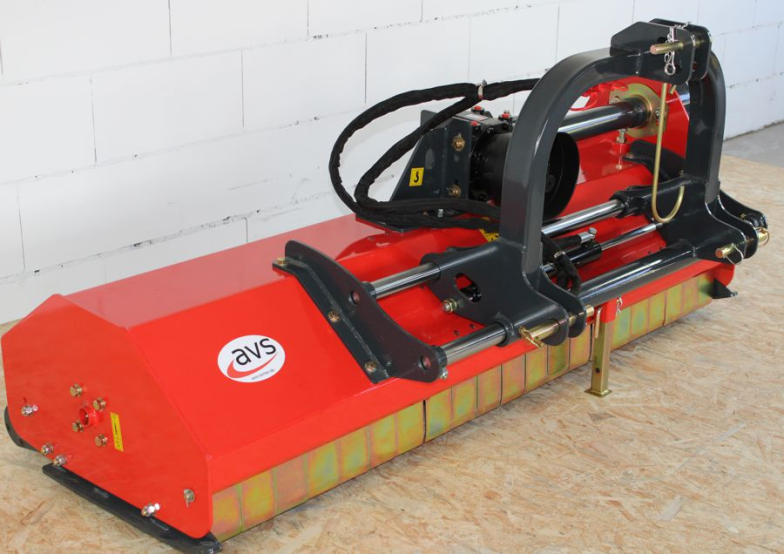 AVS Schlegelmulcher DPS 135cm Mulcher mittelschwere Ausführung Mähwerk hydraulisch verschiebbar Profi rot