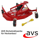 AVS Sichelmähwerk FM 120cm Mähwerk Heckmähwerk 3 Messer Rot