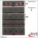 Ersatzmesser Set BX-92RF Schneidmesser + Gegenschneide Holzhäcksler Messer